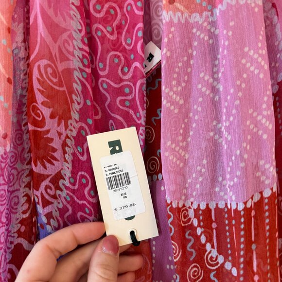 RIXO NWT Hayley Silk Dress in Ibiza Night Sunset - Picture 5 of 5